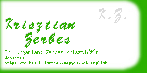 krisztian zerbes business card